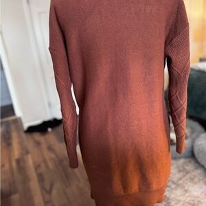 Angashion Rust Sweater Dress